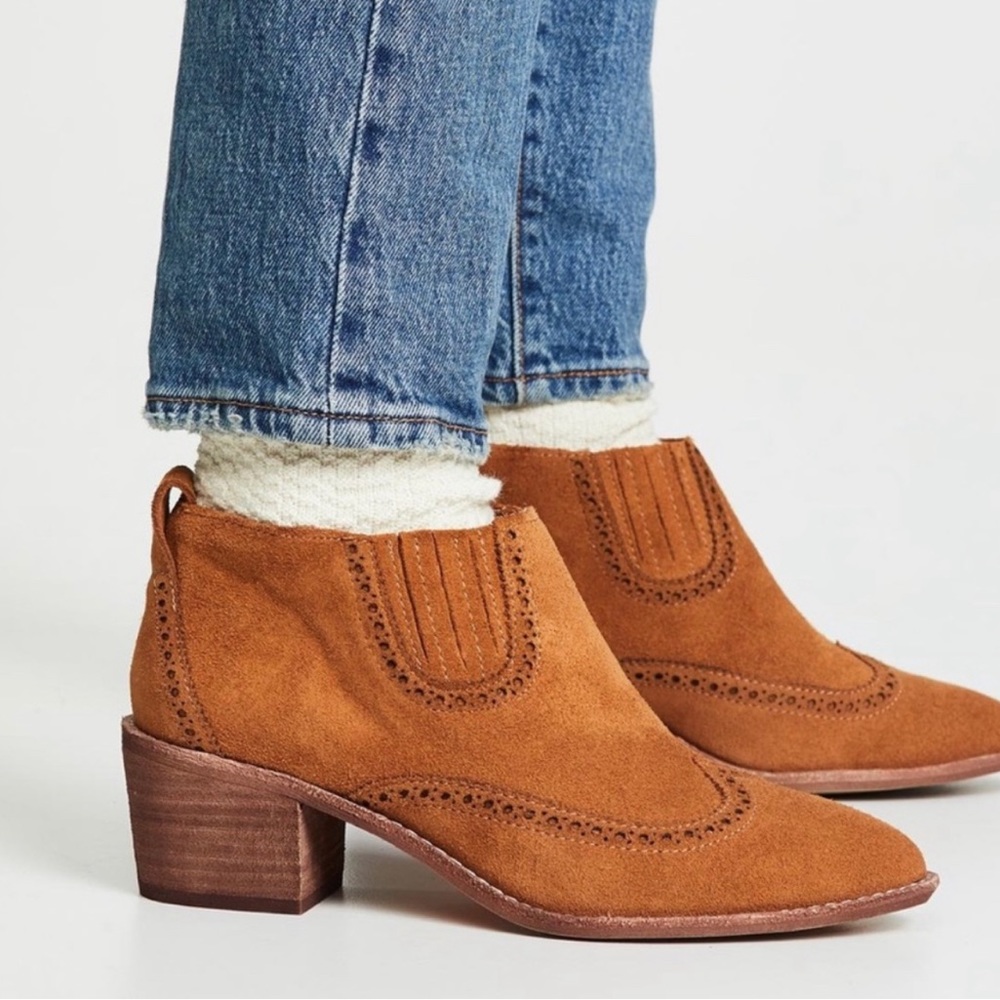 MADEWELL The Grayson Brogue Chelsea Boot Size 7.5 Western Boho NWOT
